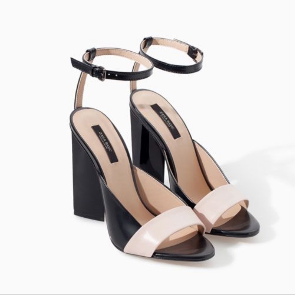 🚫SOLD🚫 NWB Zara High Heel With Geometric Sandal - Picture 1 of 8